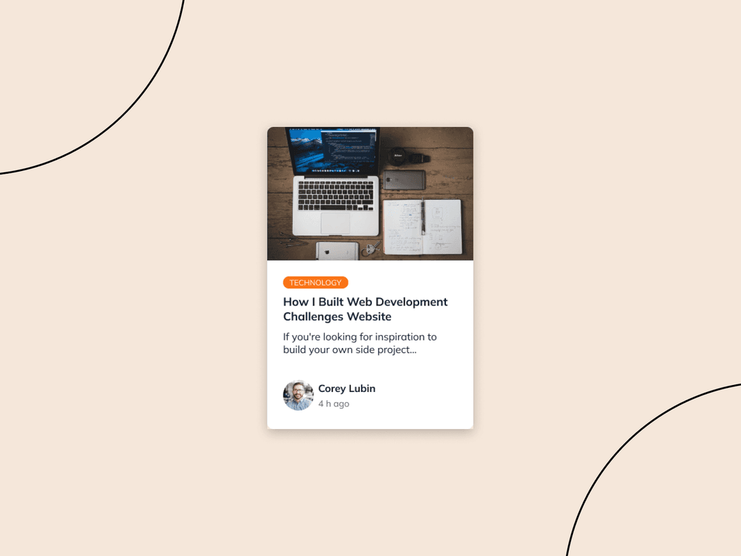 Blog Card Component Frontend Challenge