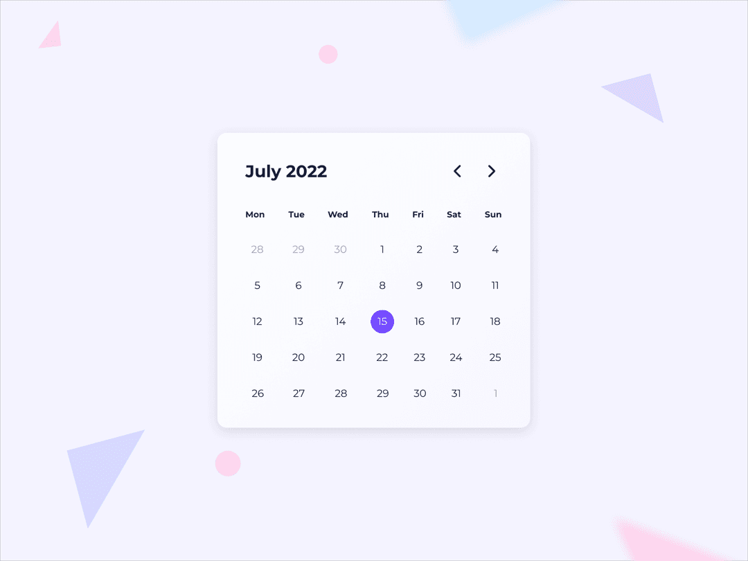 Calendar Viewer Component Frontend Challenge