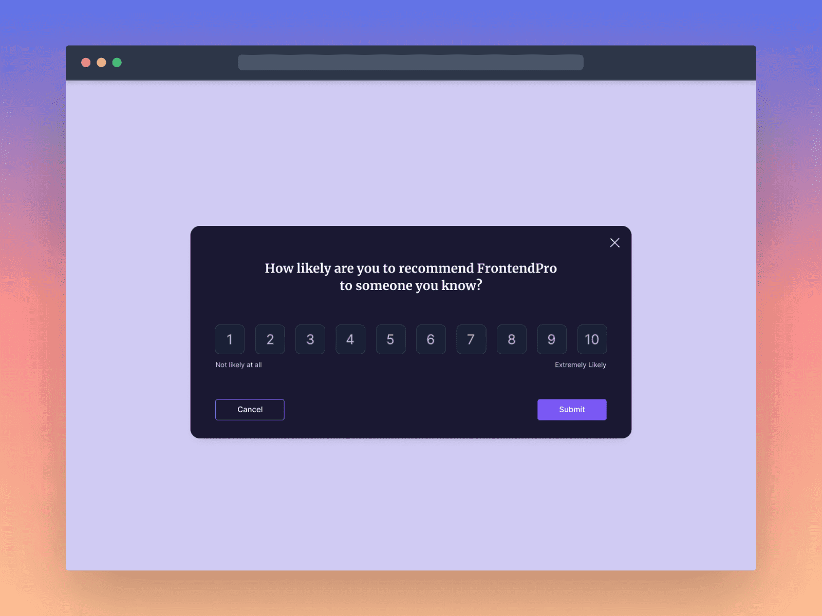 Feedback Modal Component Frontend Challenge