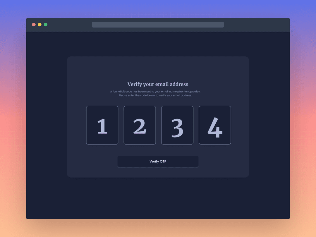 OTP Verification Component Frontend Challenge