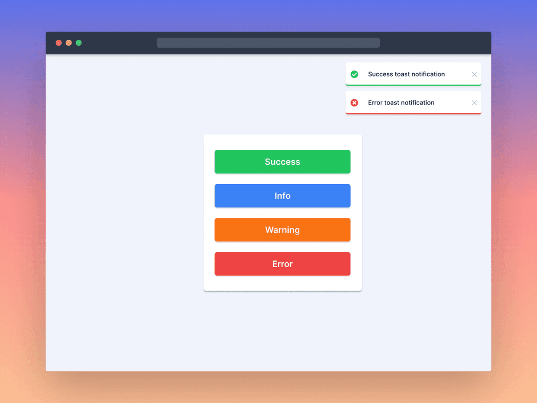 Toast Notification Component Frontend Challenge